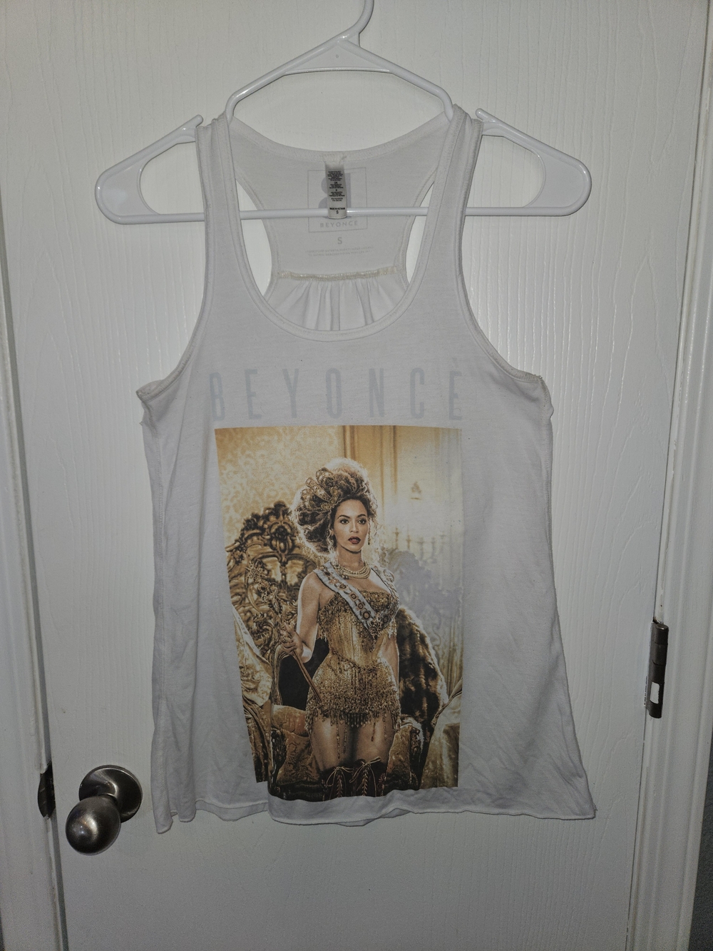 White Graphic Racerback Tank Top - Women's